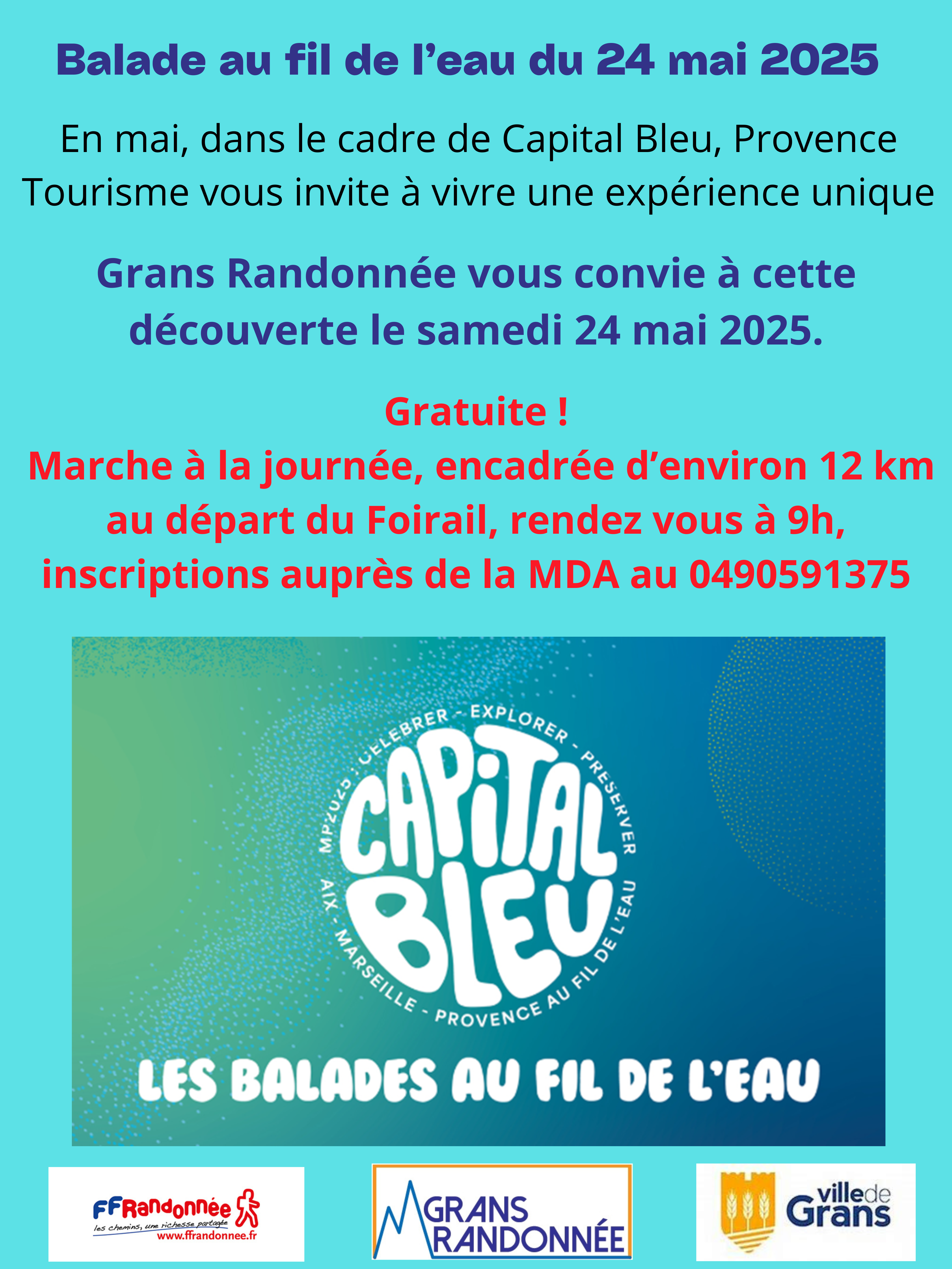Balade au fil de l’eau par Grans randonnée le samedi 24 mai 2025